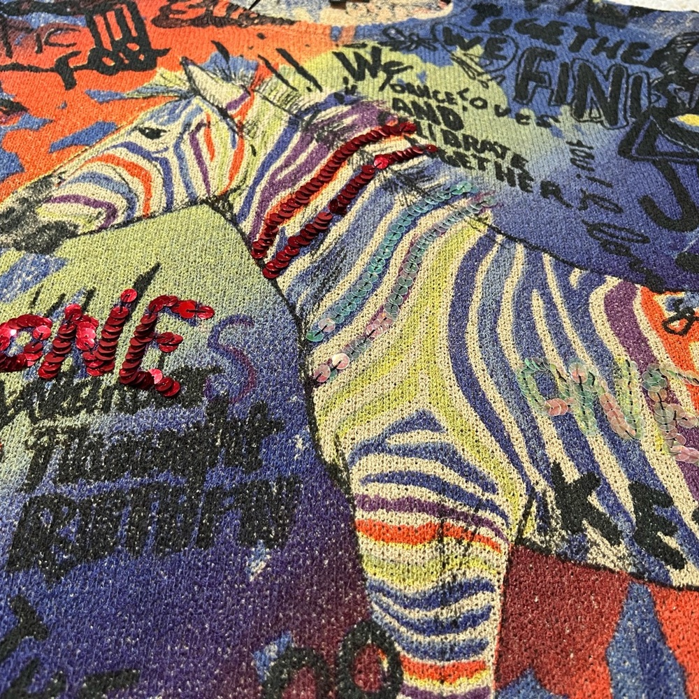 John Mark Multicolor Graphic Sweater - Picture 5 of 12